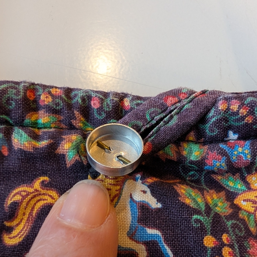 Vera Bradley Tavern On The Green Vintage 90s Cotton Quilted Tote - Picture 7 of 13